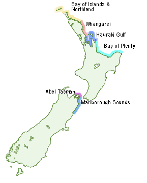New Zealand Cruising Grounds Map