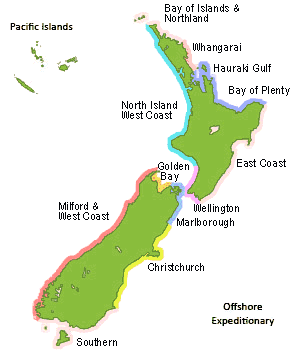 boat charter regions map